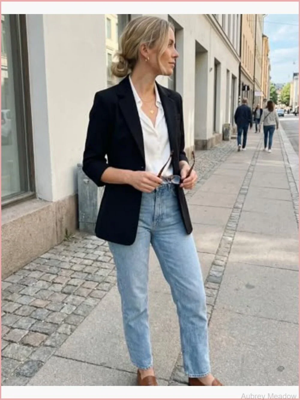 3/4 Sleeve Blazer Business Casual Lightweight Suit Jacket